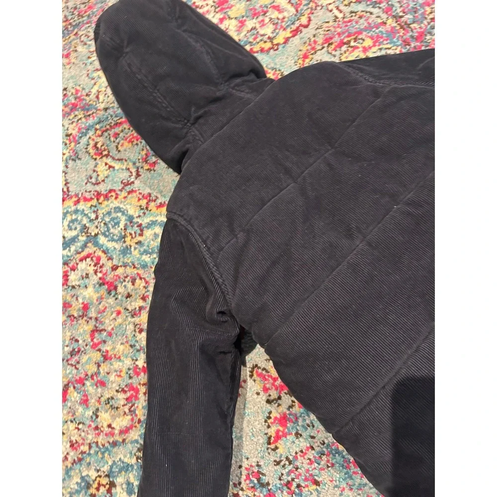 Gymboree Boys‎ Navy Blue Corduroy Sherpa Lined Puffer Jacket Hooded Coat 2T-3T